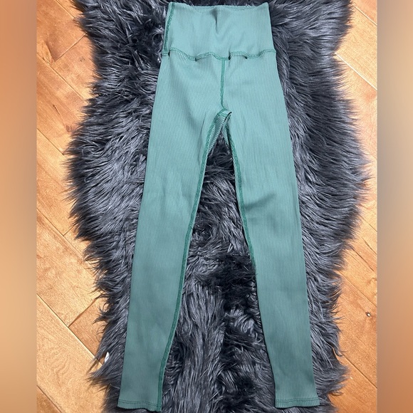 CARBON38 Ribbed 7/8 Legging High Waisted Green Size XSmall - Picture 5 of 7
